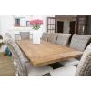 2.4m Monastery Reclaimed Teak Dining Table with 8 Latifa Chairs - 3